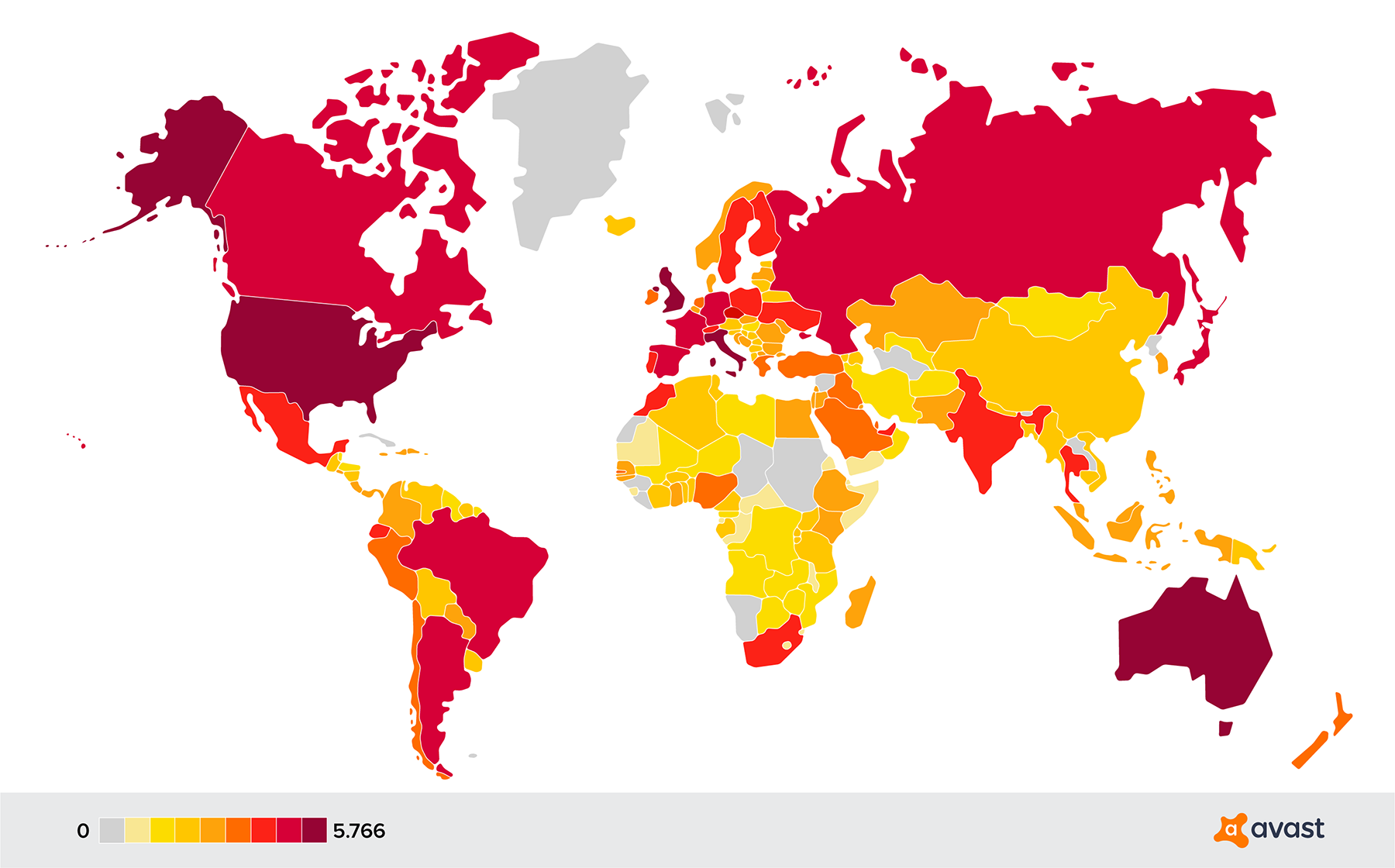 World map sextortion threats
